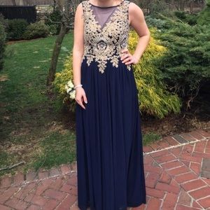 Navy Blue Prom Dress